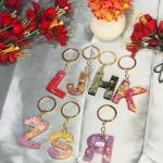 Resin Alphabet Keychain A to Z & Numbers 1 to 10